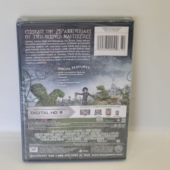 Johnny Depp Edward Scissor Hands DVD - NEW - Sealed‎ - Picture 2 of 3